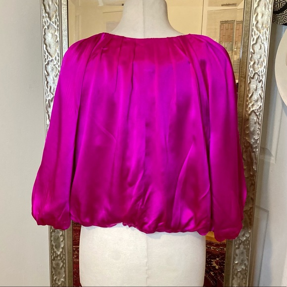 Amanda Uprichard 💖 hot pink 💯 silk top. Size Small. Gently worn. - Picture 4 of 7
